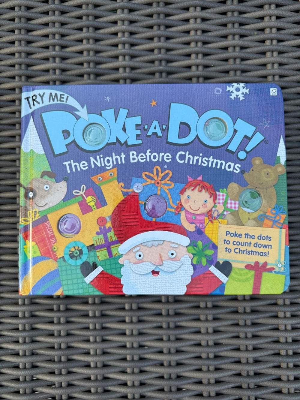 Melissa & Doug Poke-A-Dot! The Night Before Christmas (Blue/Red/Green)